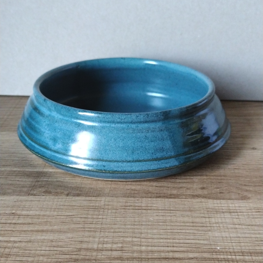 Teal Blue Glazed Studio Ceramic Trinket Dish - Picture 4 of 11